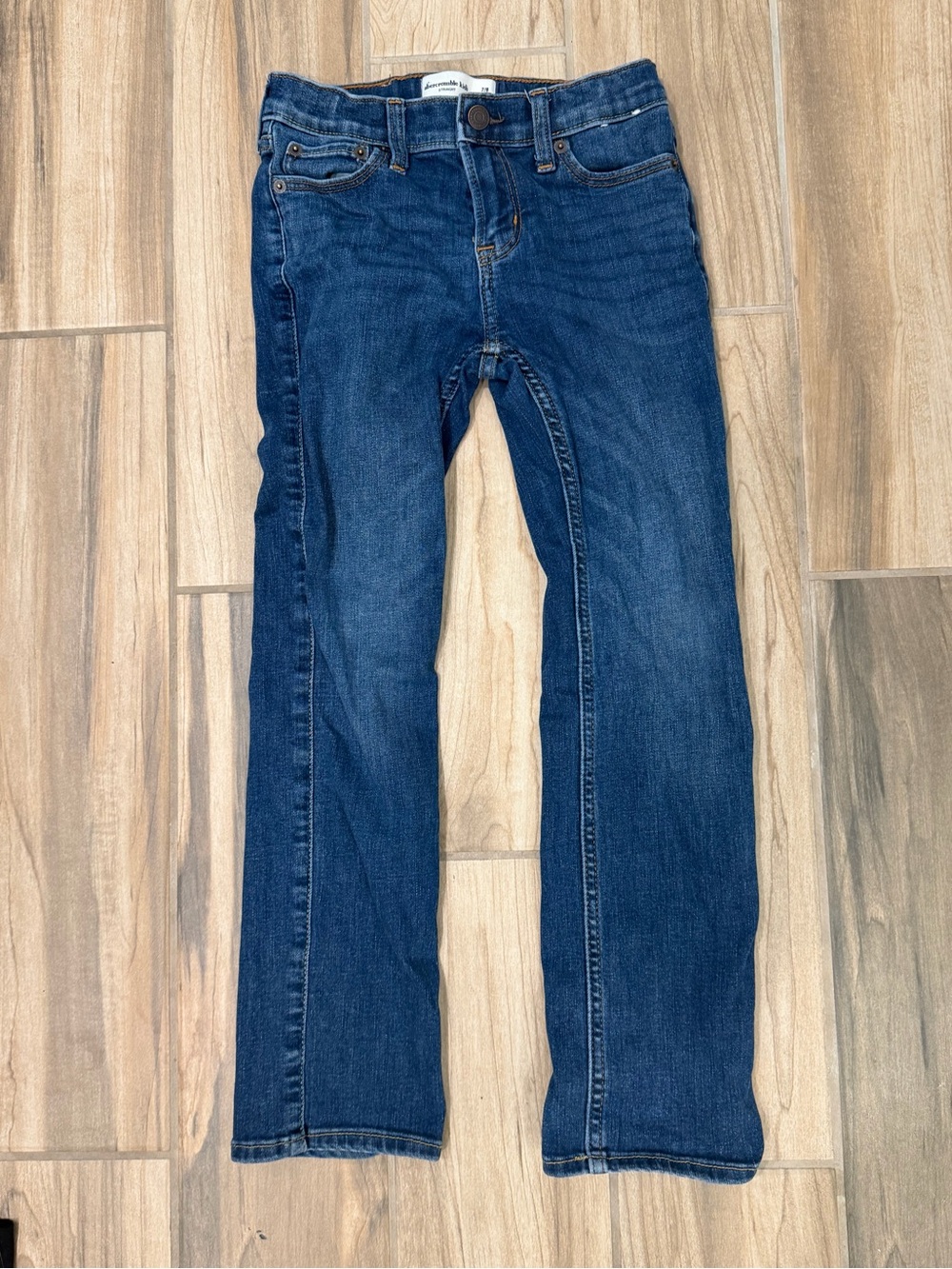 Abercrombie Kids Straight Blue Stretch Denim Jeans